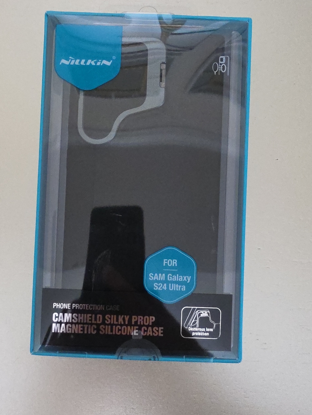Black Magnetic Silicone Phone Case for Samsung Galaxy S24 Ultra